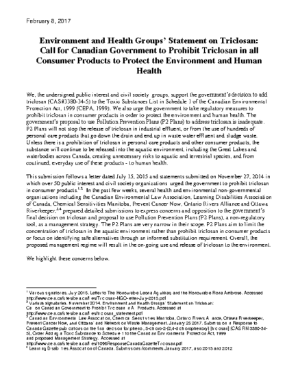 Final statement on Triclosan resp to CG Dec 10 2016