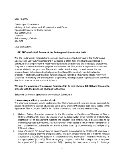 ERO 013-5033 ESA May 18 2019