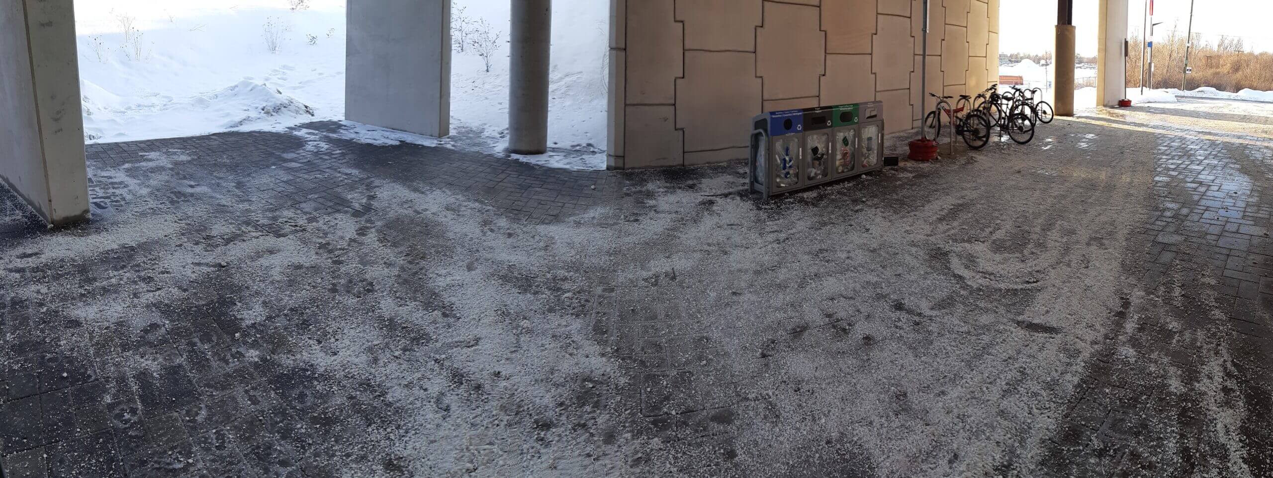 Too Salty: Excessive use of road salt on our parking lots, sidewalks, staircases, roadways, driveways.