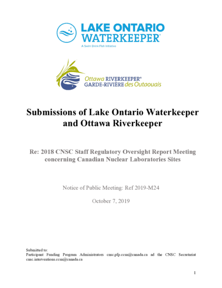 ORK and LOW – CNL ROR Submissions 2019