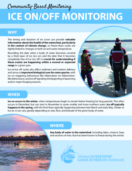 Guide to Community Based Monitoring: Ice On/Off