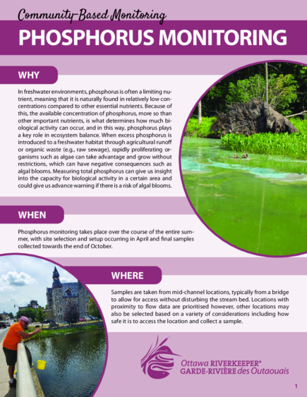 Guide to Community Based Monitoring: Phosphorus